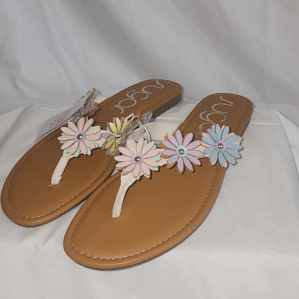 Sugar Women's Sandals with Pastel Floral Accents